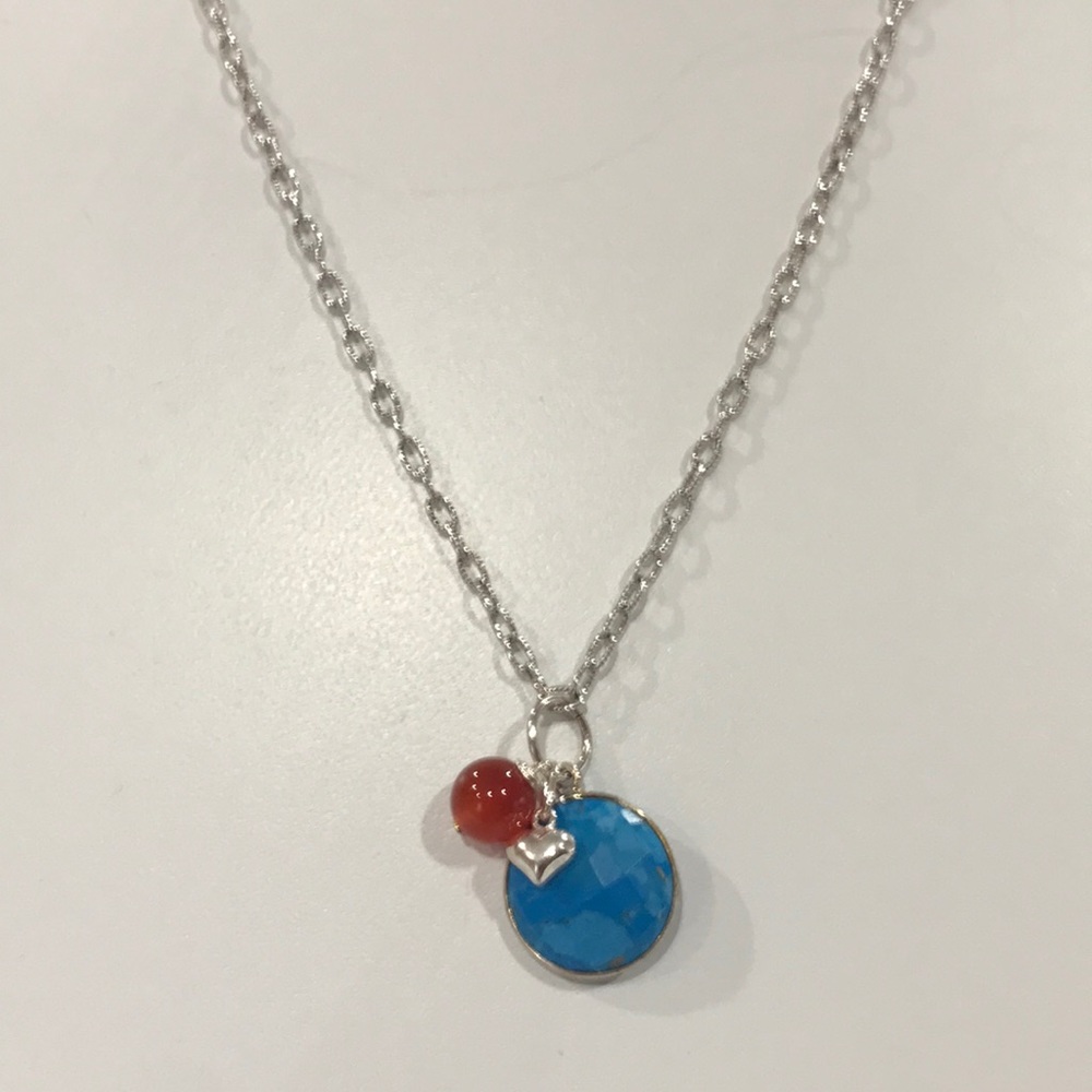 Sterling silver 16 inch chain with pendants